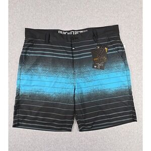 Ring Of Fire Board Shorts Mens Size 36  Sea And Sun Swim Short Blue Unlined NEW